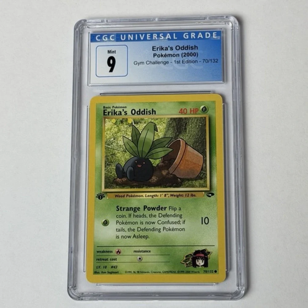 Erika's Oddish 70/132 1st Edition CGC 9 Mint TCG Pokemon 2000 Gym Challenge WotC